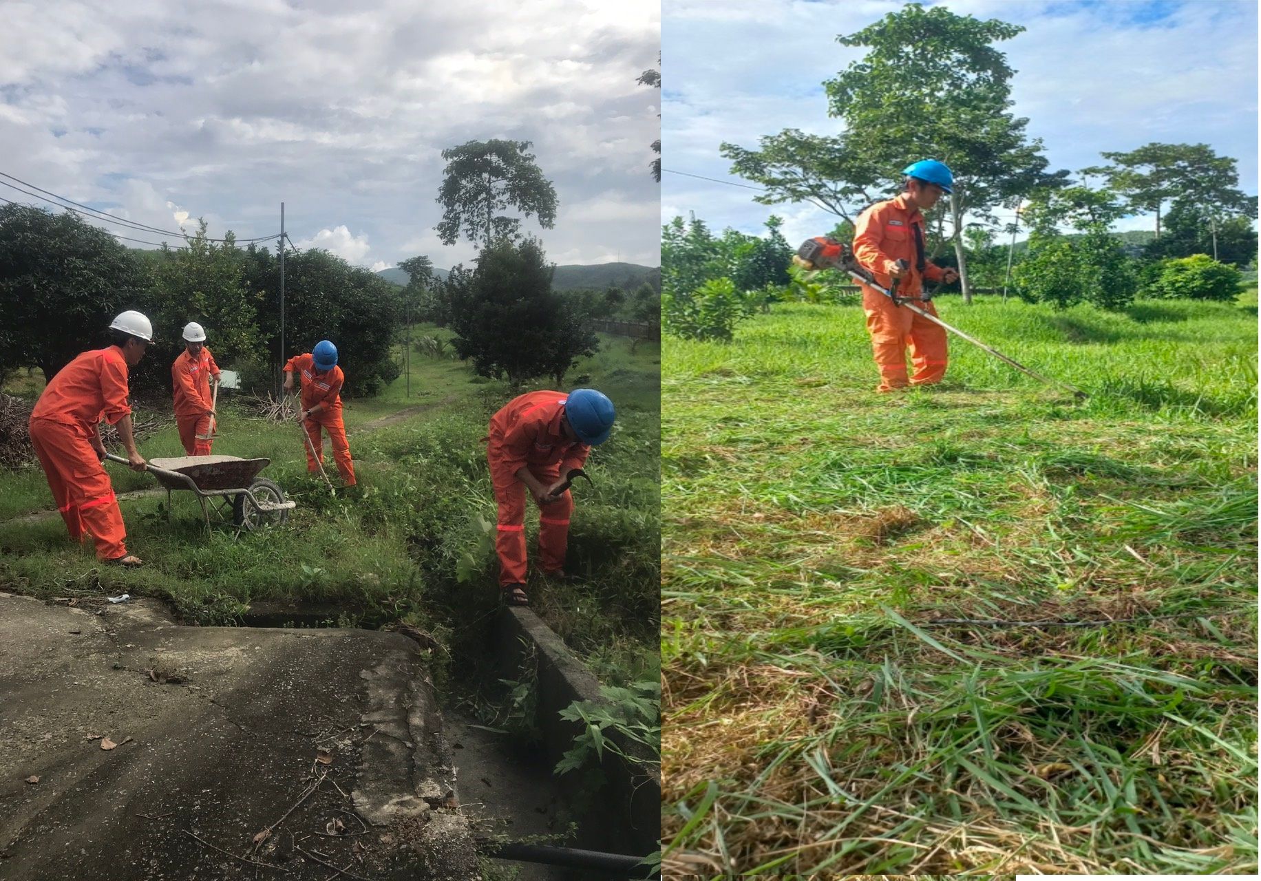 Hình 2 - Kíp trực cắt cỏ dọn vệ sinh tại đường nội bộ.jpg